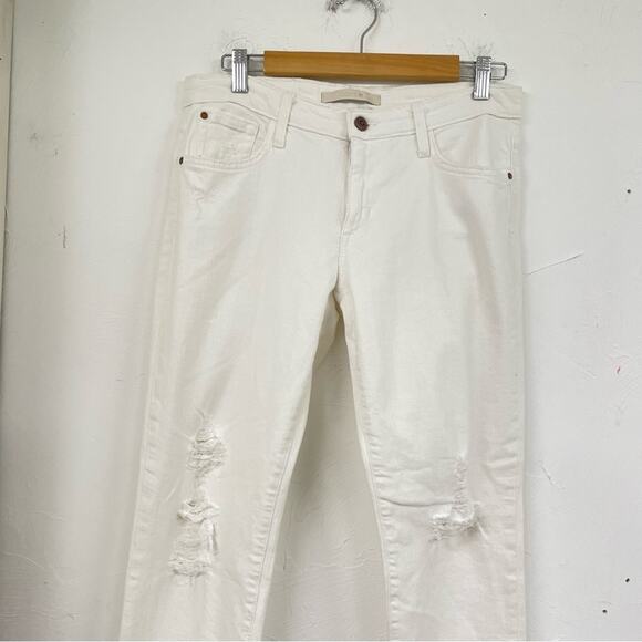 Joes Jeans Vintage Reserve White Distressed Easy Crop Jeans Womens 28 Straight - Picture 4 of 14